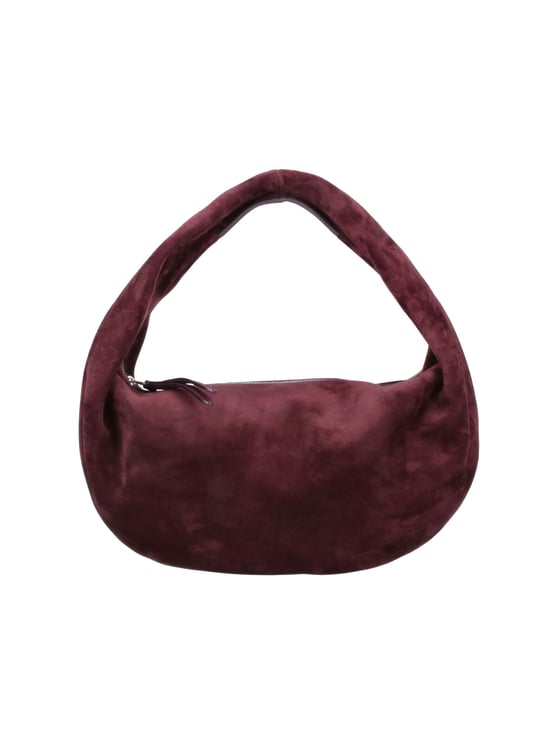 Khaite Burgundy Olivia Leather Hobo Bag