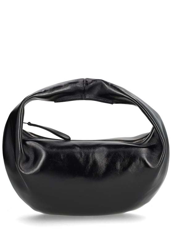 Khaite Black Crescent Calf Leather Shoulder Bag