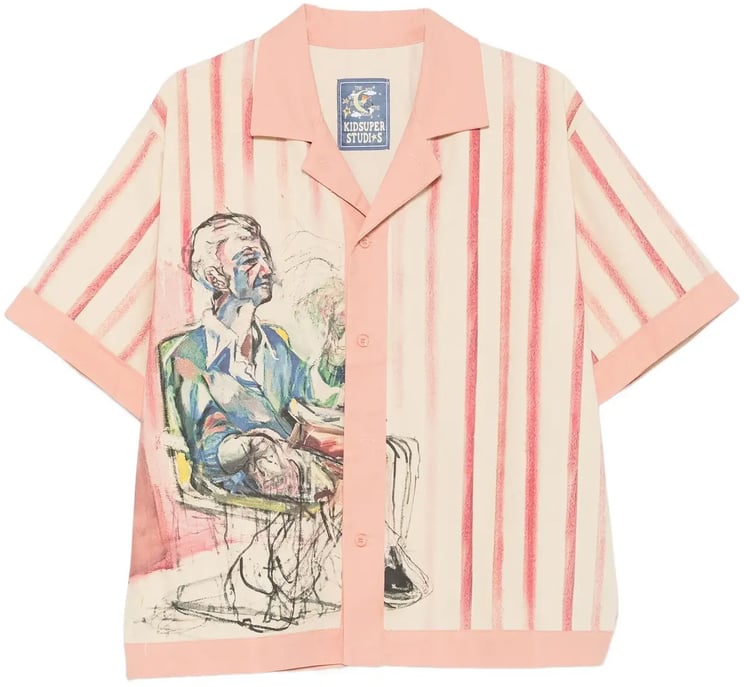 KidSuper Technicolor Dreams Button Up Pink
