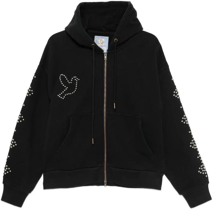 KidSuper Dove & Eye Studded Hoodie Black