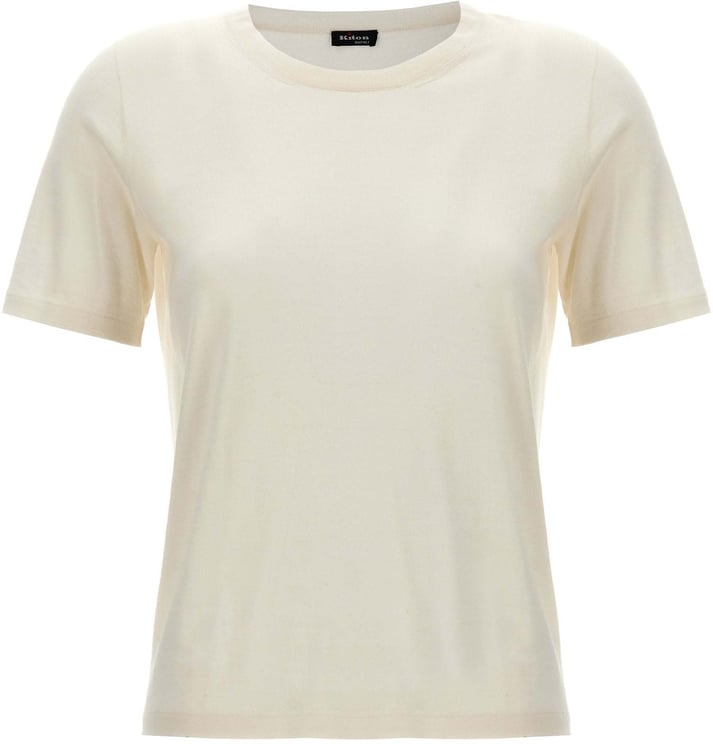 Kiton Kiton White Cashmere T-Shirt