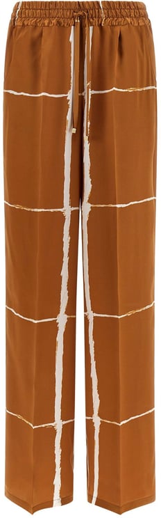 Kiton Kiton Brown Silk Casual Pants