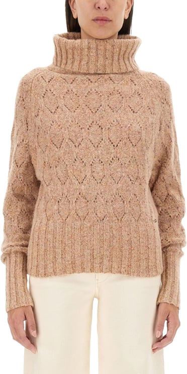 Kiton Textured Turtleneck Sweater With Ribbed Hem