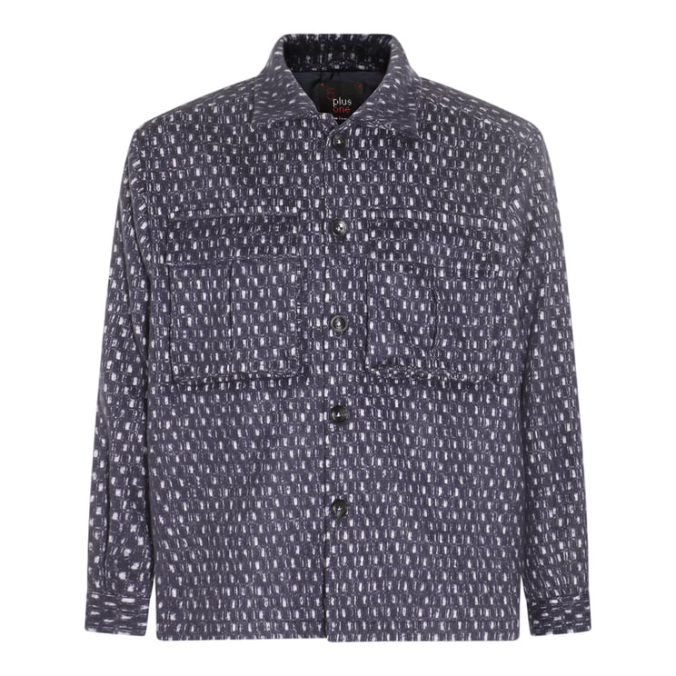 Kiton Patterned Black Casual Shirt with Classic Collar