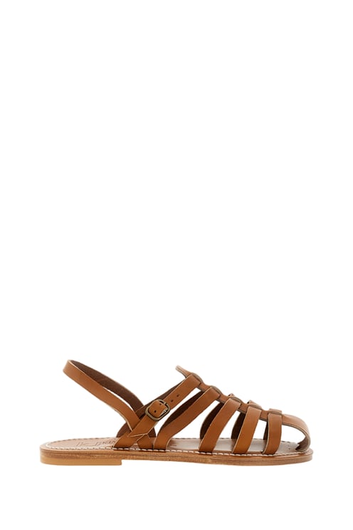 K.Jacques Brown Picte Cage Sandals