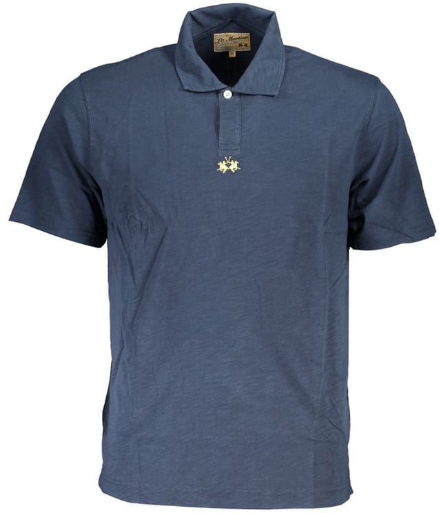 La Martina La Martina Blue Cotton Men Polo Shirt