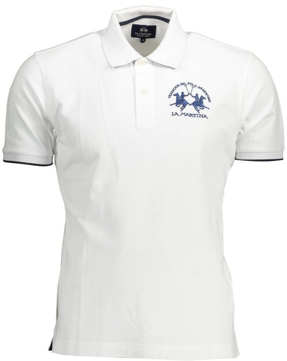La Martina La Martina White Cotton Men Polo Shirt