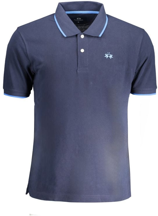 La Martina La Martina Blue Cotton Men Polo Shirt