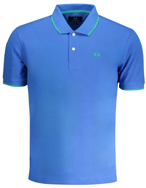 La Martina La Martina Blue Cotton Polo Shirt
