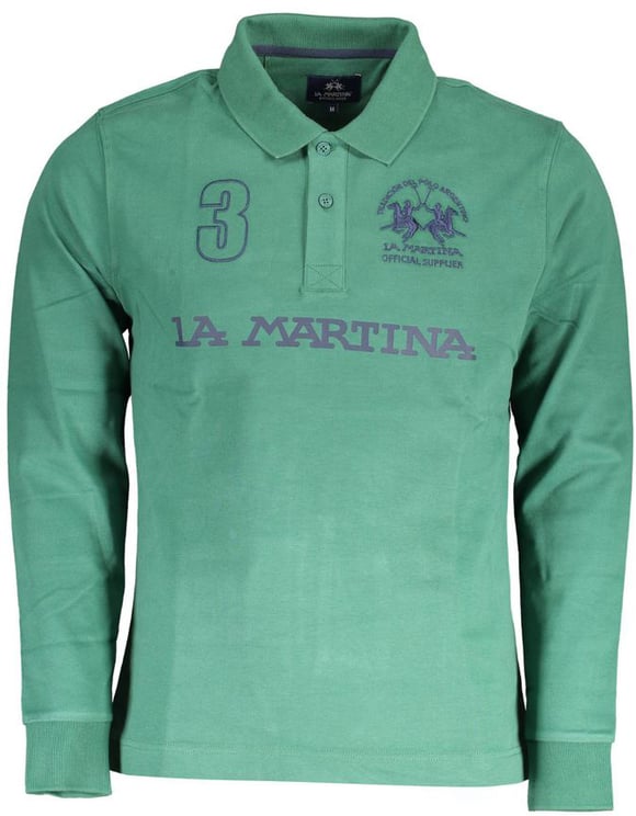 La Martina La Martina Green Cotton Men Polo Shirt