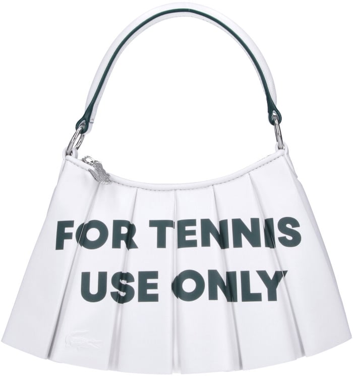 Lacoste White Lenglen Small Contrast Logo Bag