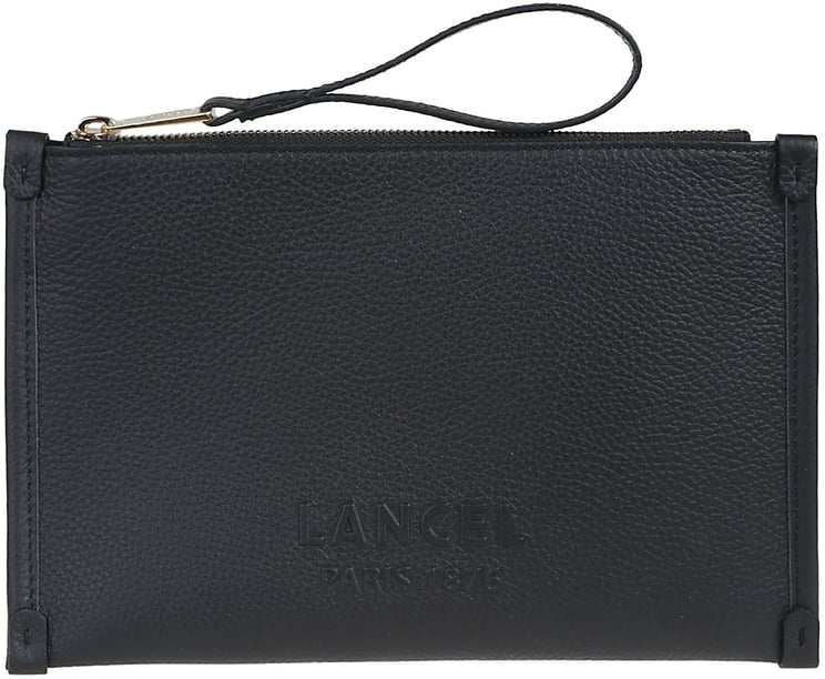 Lancel Jour Small Zipped Wrislet Pouch Black