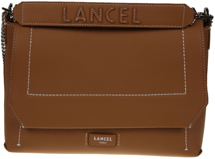 Lancel Ninon Soft Large Flap Bag Brown