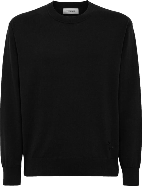 Laneus Pullover In Cotone Nero