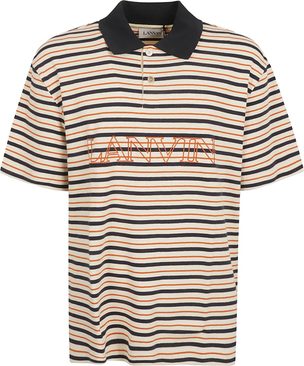 Lanvin Horizontal Striped Polo Shirt