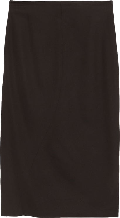 Lanvin High Waist Asymmetric Hem Skirt