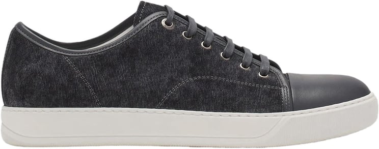 Lanvin Heren Dbb1 Suede Sneaker Grijs