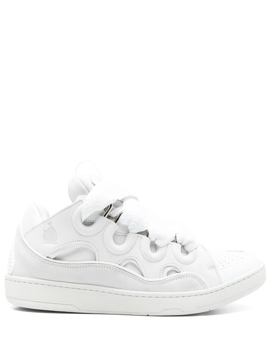 Lanvin White Curb Sneakers Calf Leather Sneakers