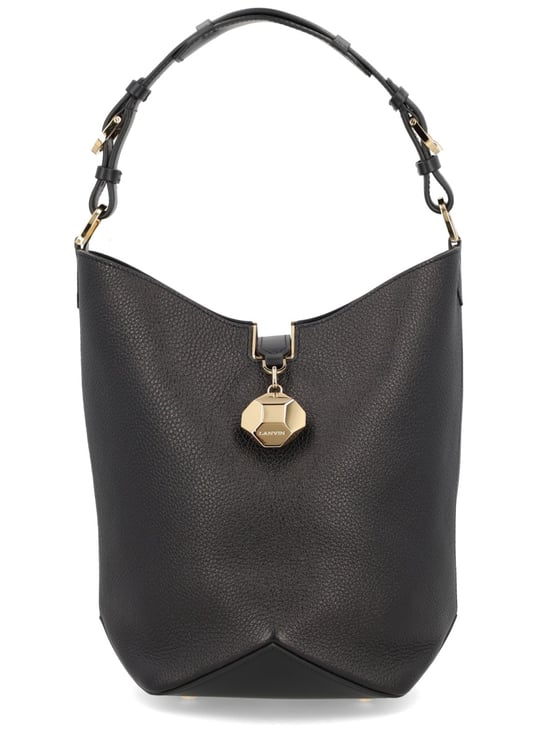 Lanvin Catch Textured Calf Leather Bucket Bag