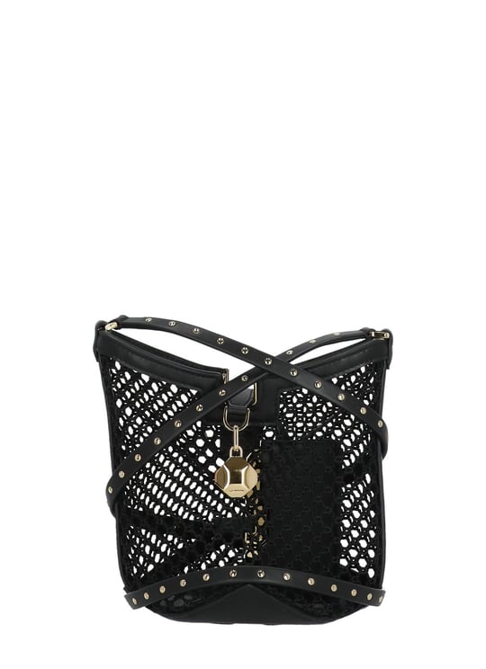 Lanvin Intricate Cut-Out Leather Bucket Bag