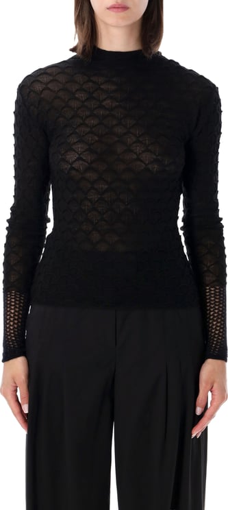 Lanvin High Neck Knit Nero