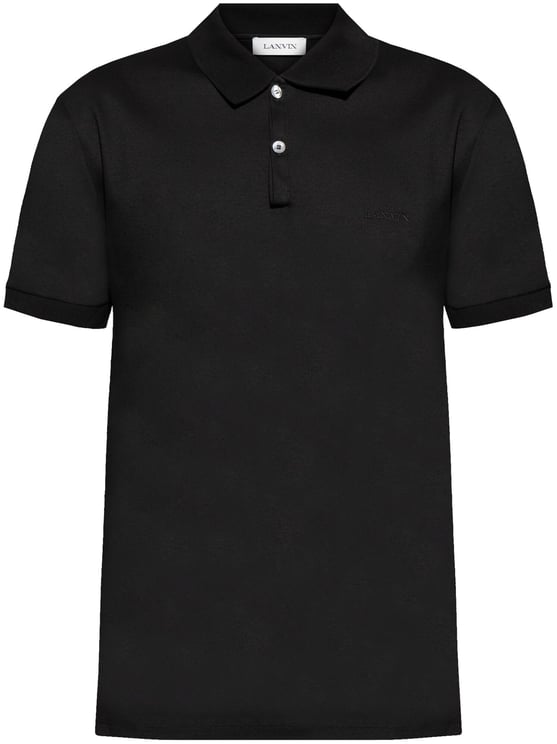 Lanvin Black Polo Classique Tailored Cotton Polo