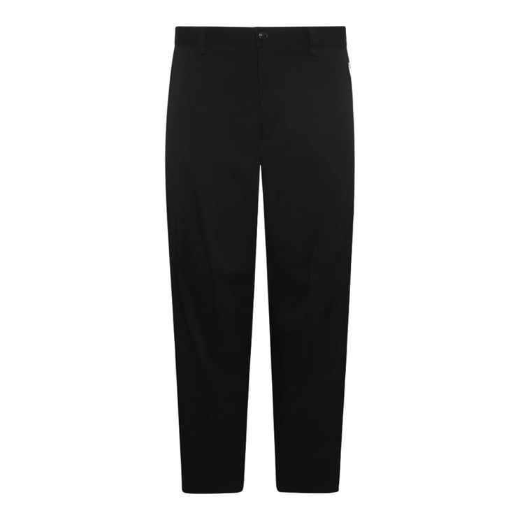 Lanvin Tailored Straight Leg Trousers With Subtle Metallic Accent