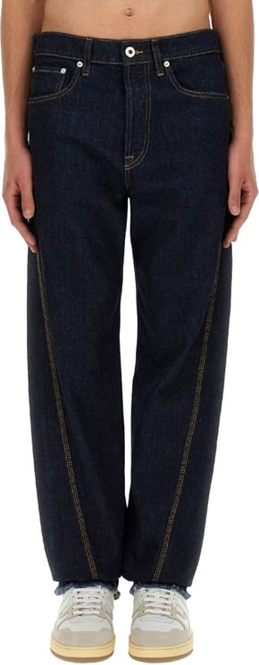 Lanvin Relaxed Fit Twisted Seam Denim Jeans