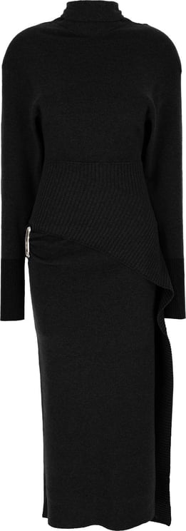 Lanvin Lanvin Black stretch wool blend dress