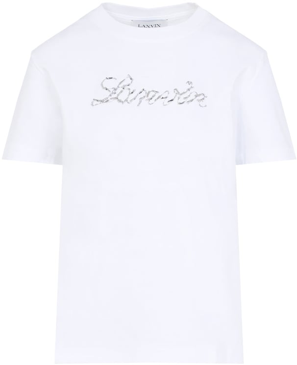 Lanvin Lanvin Embroidered Script Logo T-Shirt