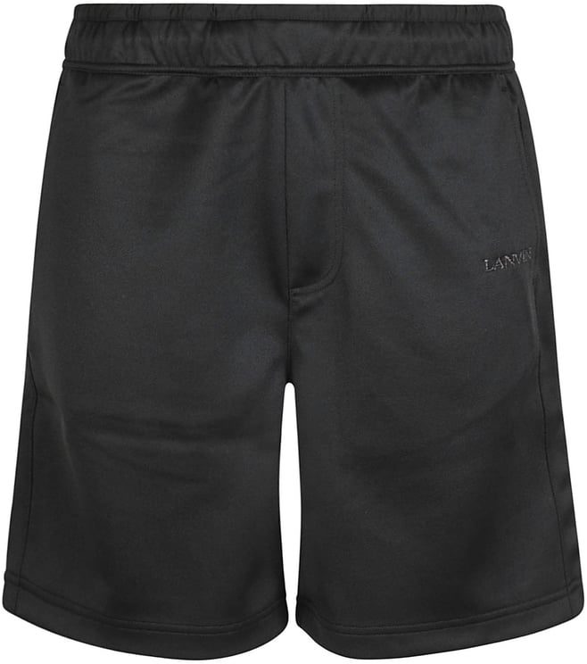 Lanvin Classic Black Knitted Cotton Shorts