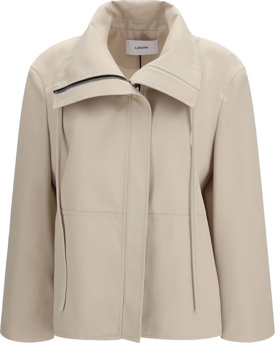 Lardini Lardini Beige Polyester Full-Length Jacket