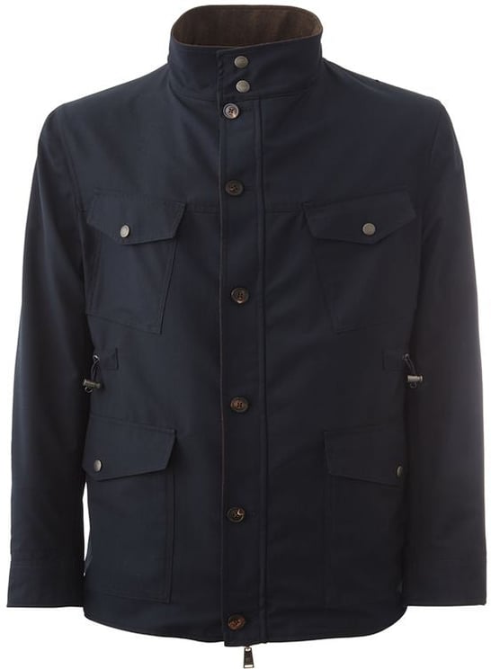 Lardini Lardini Blue Wool Coat