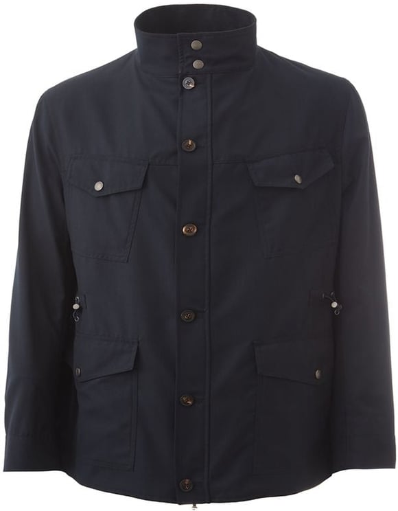 Lardini Lardini Blue Wool Coat