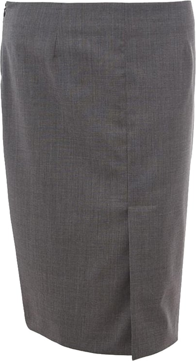Lardini Lardini Gray Wool Midi Skirt