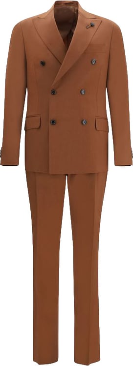 Lardini Lardini Brown Cotton Two-Piece Suit