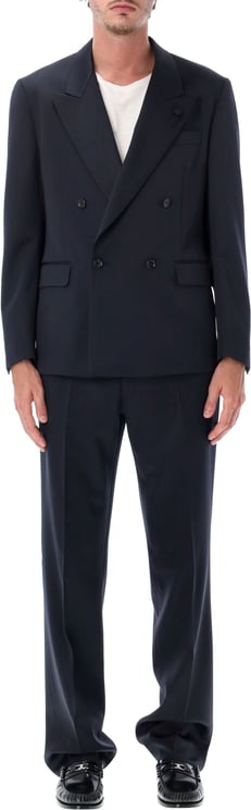 Lardini Suit Blazer Doppio Petto Pant Fondo 23Cm Blu