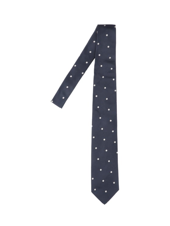 Lardini Silk Necktie with Polka Dot Pattern