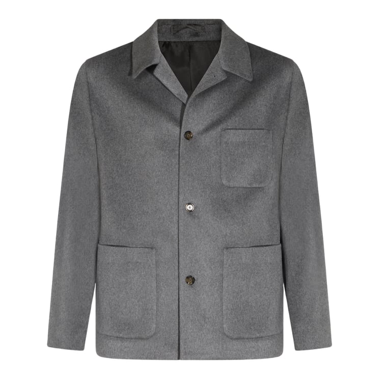 Lardini Structured Casual Jacket with Pointed Collar