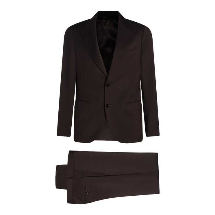 Lardini Tailored Brown Two-Piece Suit with Classic Blazer