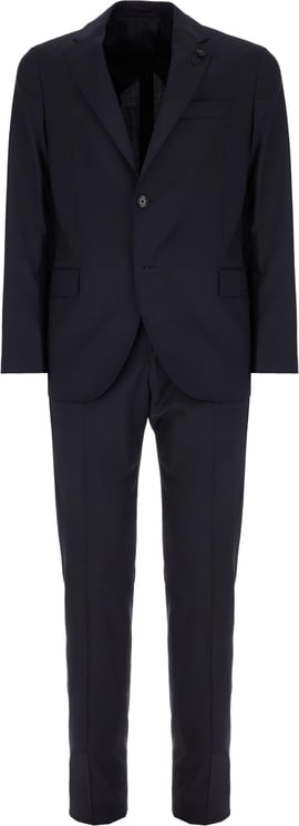 Lardini Lardini Midnight blue wool suit