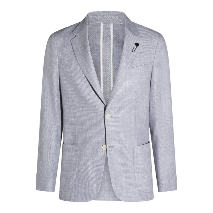 Lardini Clear Blue Jacket with High Collar