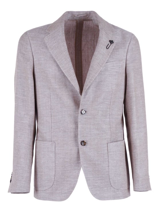 Lardini Textured Weave Floral Blazer