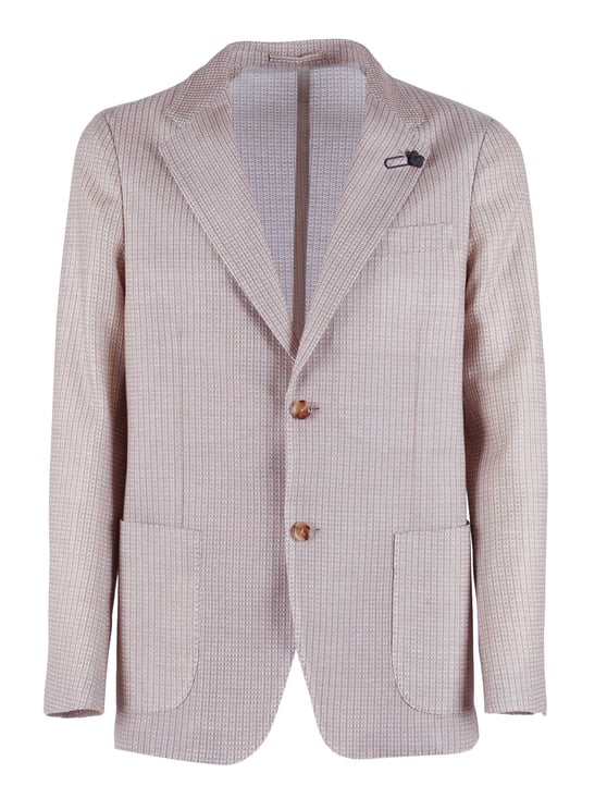 Lardini Liknit Textured Neutral Blazer