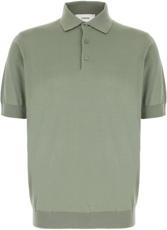 Lardini Lardini Sage green cotton polo shirt