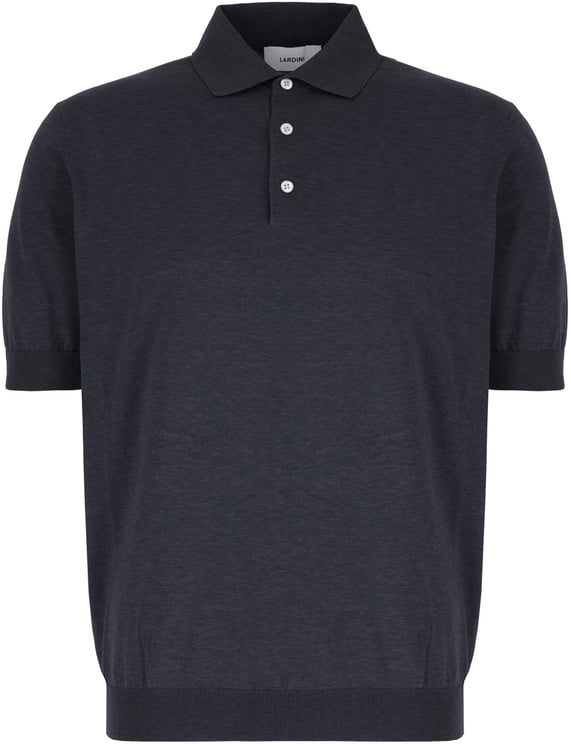 Lardini Lardini Navy blue cotton polo shirt