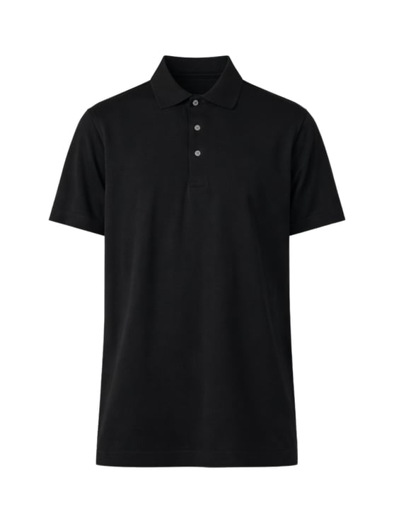 Lardini Black Cotton Minimalist Polo Shirt