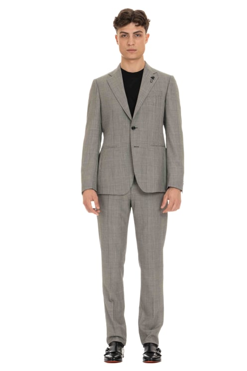 Lardini Prince of Wales Wool Suit
