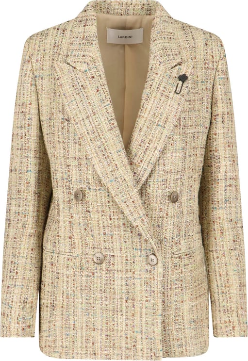 Lardini Double-Breasted Textured Tweed Jacket