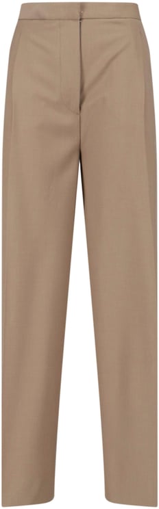 Lardini Brown Wool Blend Tailored Trousers